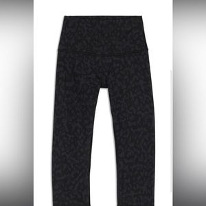Lululemon Wunder Under Full Length Leopard Leggings Size 2